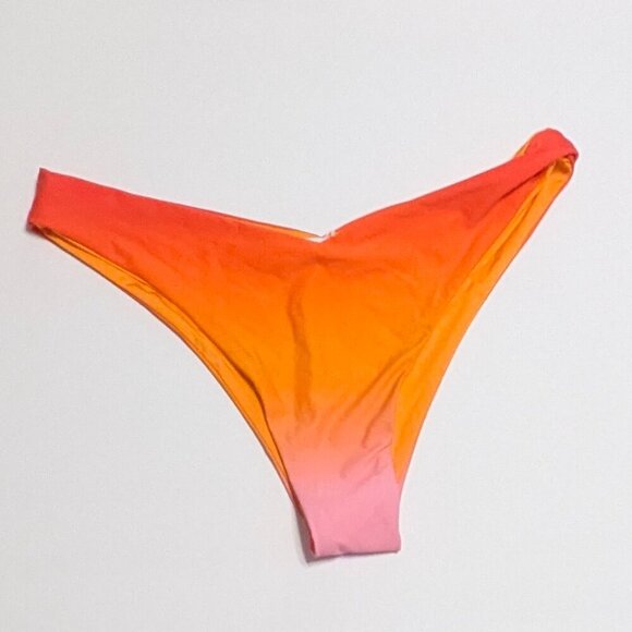Weworewhat Delilah Bikini Bottom Sz. Large- Gradient Pink Orange - Picture 2 of 6